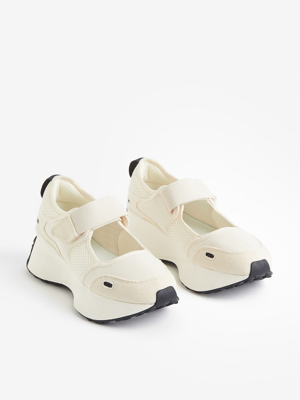 Women's Cream Platform Mary Jane Sneakers